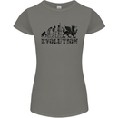 Evolution of Welsh Rugby Player Union Funny Womens Petite Cut T-Shirt Charcoal