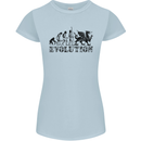 Evolution of Welsh Rugby Player Union Funny Womens Petite Cut T-Shirt Light Blue
