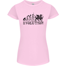 Evolution of Welsh Rugby Player Union Funny Womens Petite Cut T-Shirt Light Pink