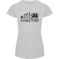 Evolution of Welsh Rugby Player Union Funny Womens Petite Cut T-Shirt Sports Grey