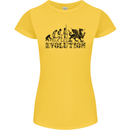 Evolution of Welsh Rugby Player Union Funny Womens Petite Cut T-Shirt Yellow