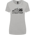 Evolution of Welsh Rugby Player Union Funny Womens Wider Cut T-Shirt Sports Grey