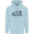 Evolution of a Cricketer Cricket Funny Childrens Kids Hoodie Light Blue