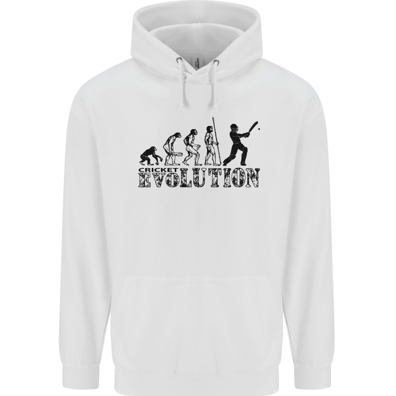 Evolution of a Cricketer Cricket Funny Childrens Kids Hoodie White