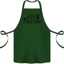 Evolution of a Cricketer Cricket Funny Cotton Apron 100% Organic Forest Green