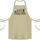 Evolution of a Cricketer Cricket Funny Cotton Apron 100% Organic Khaki