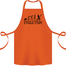 Evolution of a Cricketer Cricket Funny Cotton Apron 100% Organic Orange
