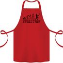 Evolution of a Cricketer Cricket Funny Cotton Apron 100% Organic Red