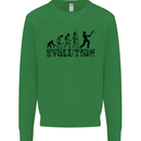Evolution of a Cricketer Cricket Funny Kids Sweatshirt Jumper Irish Green