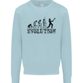 Evolution of a Cricketer Cricket Funny Kids Sweatshirt Jumper Light Blue