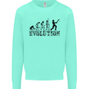 Evolution of a Cricketer Cricket Funny Kids Sweatshirt Jumper Peppermint