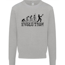 Evolution of a Cricketer Cricket Funny Kids Sweatshirt Jumper Sports Grey