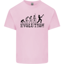 Evolution of a Cricketer Cricket Funny Kids T-Shirt Childrens Light Pink