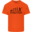Evolution of a Cricketer Cricket Funny Kids T-Shirt Childrens Orange
