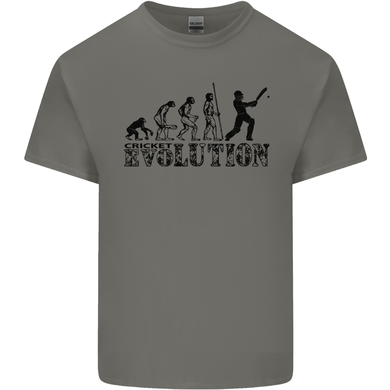 Evolution of a Cricketer Cricket Funny Mens Cotton T-Shirt Tee Top Charcoal