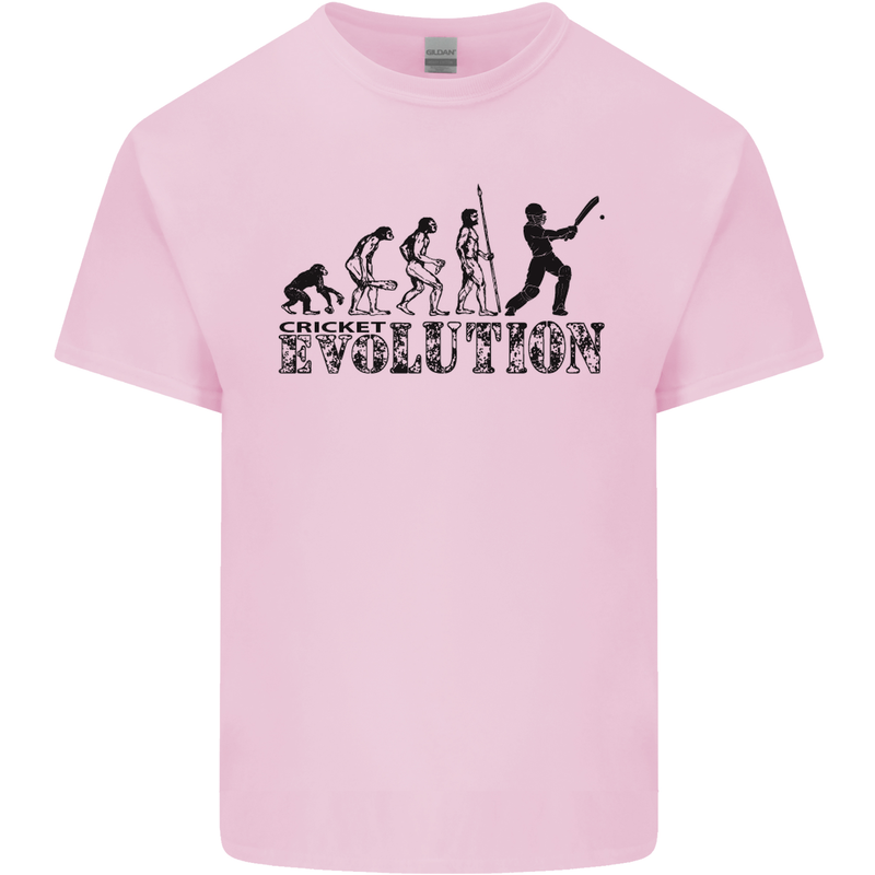 Evolution of a Cricketer Cricket Funny Mens Cotton T-Shirt Tee Top Light Pink
