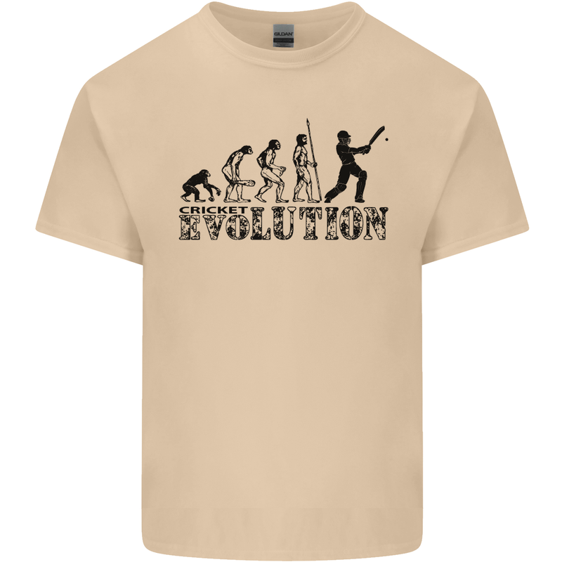 Evolution of a Cricketer Cricket Funny Mens Cotton T-Shirt Tee Top Sand