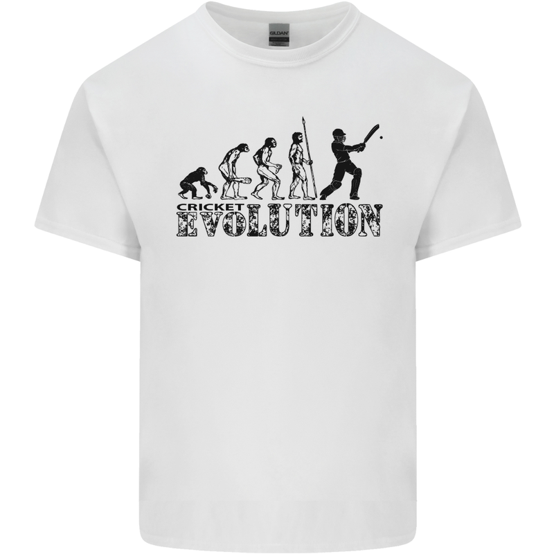 Evolution of a Cricketer Cricket Funny Mens Cotton T-Shirt Tee Top White