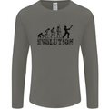 Evolution of a Cricketer Cricket Funny Mens Long Sleeve T-Shirt White