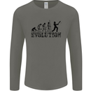 Evolution of a Cricketer Cricket Funny Mens Long Sleeve T-Shirt White