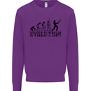 Evolution of a Cricketer Cricket Funny Mens Sweatshirt Jumper Purple