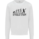Evolution of a Cricketer Cricket Funny Mens Sweatshirt Jumper White