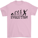 Evolution of a Cricketer Cricket Funny Mens T-Shirt Cotton Gildan Light Pink