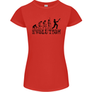 Evolution of a Cricketer Cricket Funny Womens Petite Cut T-Shirt Red