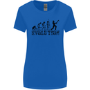 Evolution of a Cricketer Cricket Funny Womens Wider Cut T-Shirt Royal Blue