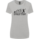 Evolution of a Cricketer Cricket Funny Womens Wider Cut T-Shirt Sports Grey