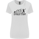 Evolution of a Cricketer Cricket Funny Womens Wider Cut T-Shirt White