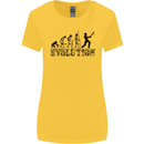 Evolution of a Cricketer Cricket Funny Womens Wider Cut T-Shirt Yellow