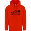 Evolution of a DJ Music DJing Vinyl Decks Childrens Kids Hoodie Bright Red