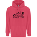 Evolution of a DJ Music DJing Vinyl Decks Childrens Kids Hoodie Heliconia