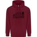 Evolution of a DJ Music DJing Vinyl Decks Childrens Kids Hoodie Maroon