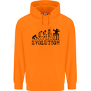 Evolution of a DJ Music DJing Vinyl Decks Childrens Kids Hoodie Orange