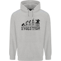 Evolution of a DJ Music DJing Vinyl Decks Childrens Kids Hoodie Sports Grey