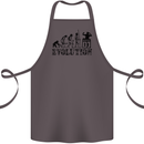 Evolution of a DJ Music DJing Vinyl Decks Cotton Apron 100% Organic Dark Grey