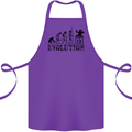 Evolution of a DJ Music DJing Vinyl Decks Cotton Apron 100% Organic Purple
