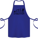 Evolution of a DJ Music DJing Vinyl Decks Cotton Apron 100% Organic Royal Blue