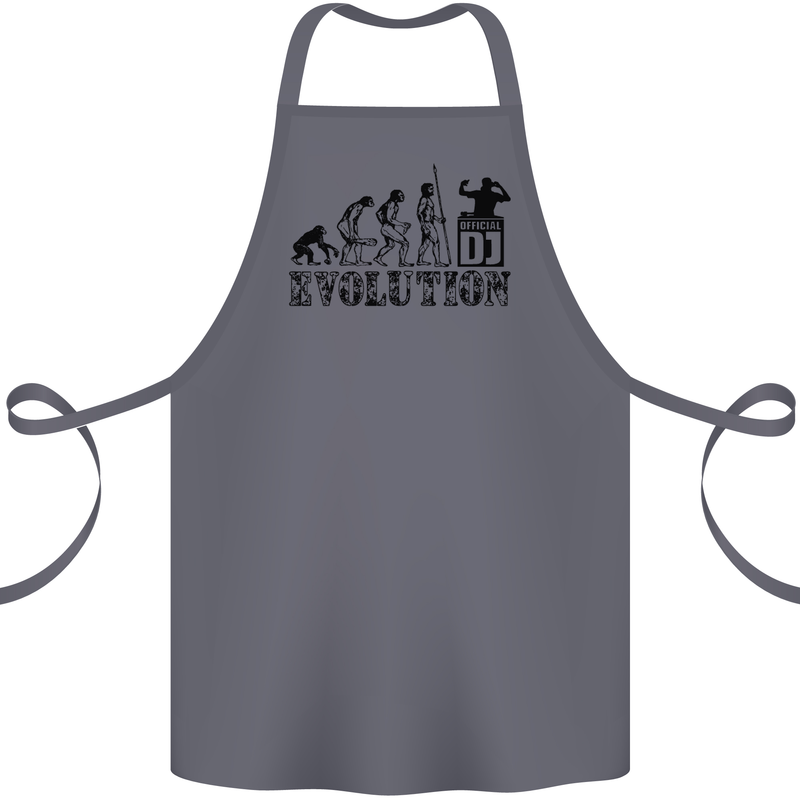 Evolution of a DJ Music DJing Vinyl Decks Cotton Apron 100% Organic Steel
