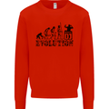 Evolution of a DJ Music DJing Vinyl Decks Kids Sweatshirt Jumper Bright Red