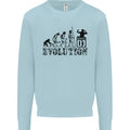 Evolution of a DJ Music DJing Vinyl Decks Kids Sweatshirt Jumper Light Blue