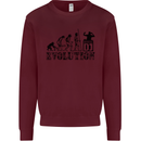 Evolution of a DJ Music DJing Vinyl Decks Kids Sweatshirt Jumper Maroon