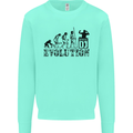 Evolution of a DJ Music DJing Vinyl Decks Kids Sweatshirt Jumper Peppermint