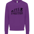 Evolution of a DJ Music DJing Vinyl Decks Kids Sweatshirt Jumper Purple