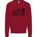 Evolution of a DJ Music DJing Vinyl Decks Kids Sweatshirt Jumper Red