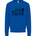 Evolution of a DJ Music DJing Vinyl Decks Kids Sweatshirt Jumper Royal Blue