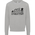 Evolution of a DJ Music DJing Vinyl Decks Kids Sweatshirt Jumper Sports Grey