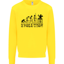 Evolution of a DJ Music DJing Vinyl Decks Kids Sweatshirt Jumper Yellow